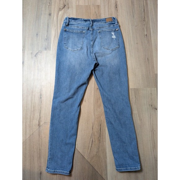 Judy Blue Size 11/30 Boyfriend Fit Jeans High Rise Ripped Distressed Stretch - Picture 3 of 11